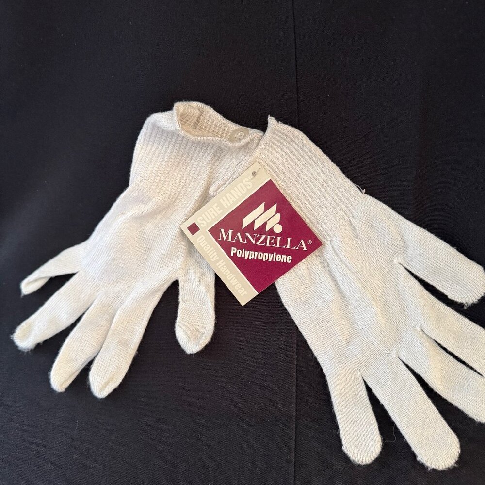 Manzella Lightweight Running/Outdoor Gloves in White, Size M